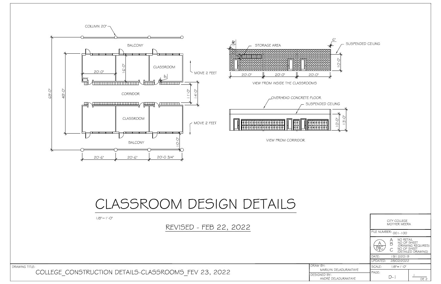 College construction detail classrooms fec 23 2022